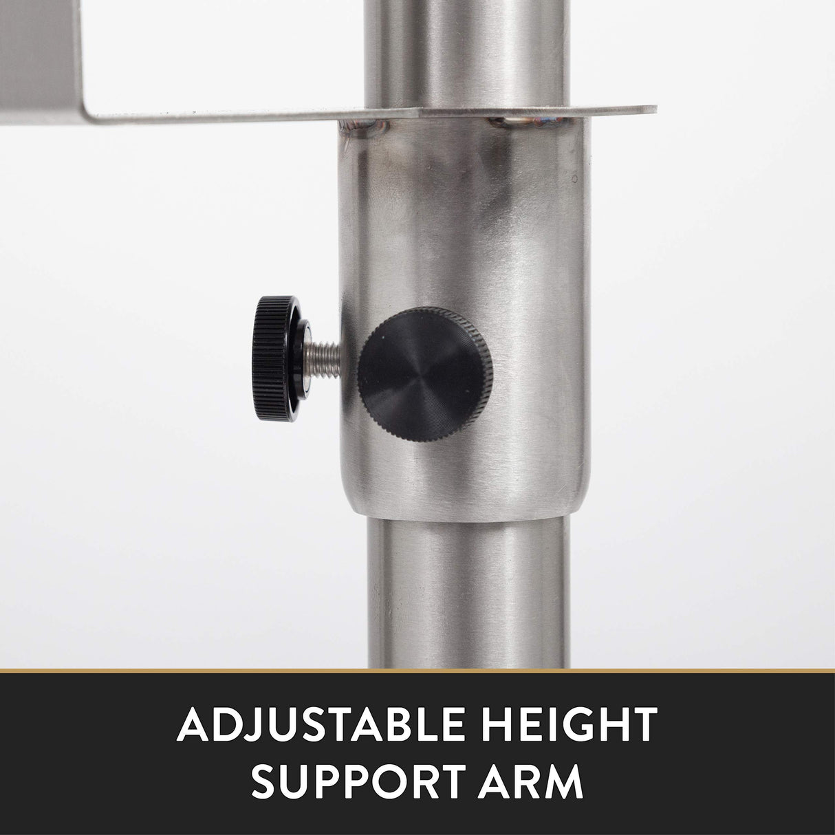 John Boos SDS-SB-2 Commercial Adjustable Stainless Steel Hand Sanitizer Jug Dispenser Holder/Stand, Maximum Height 40"