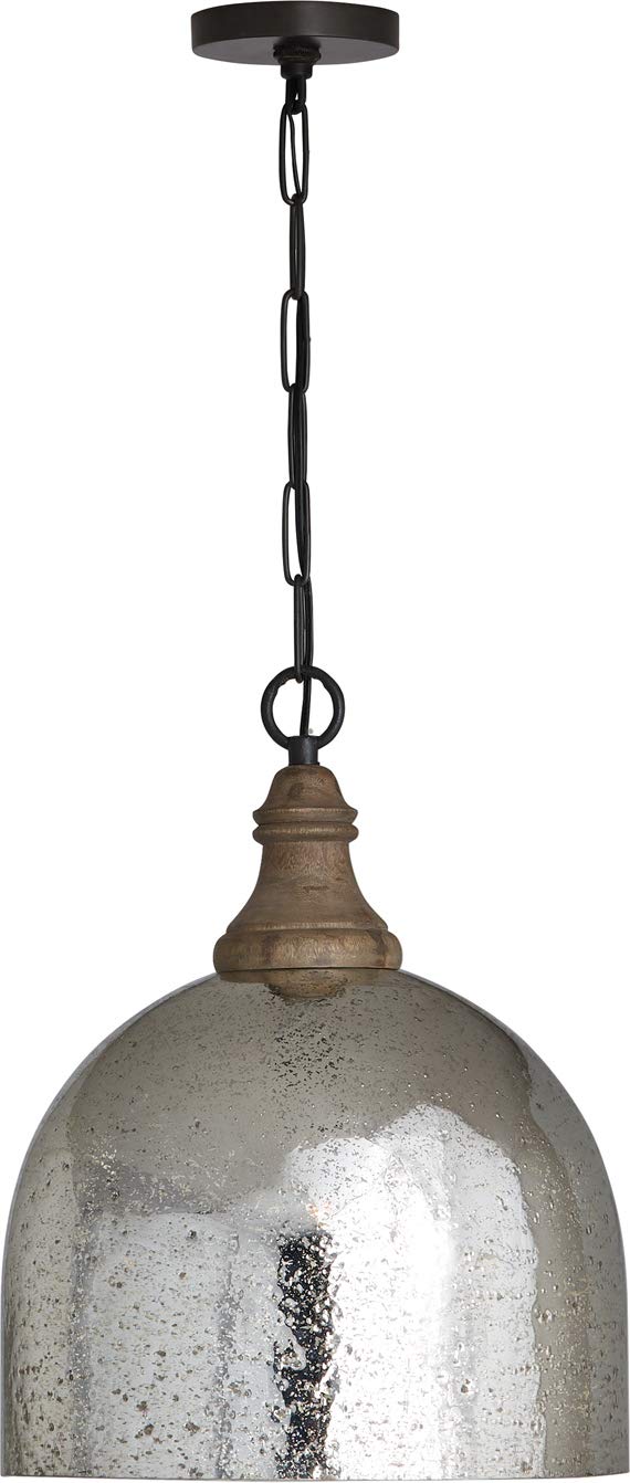 Capital Lighting 336011YP-483 Inglewood 1 Light Pendant Grey Wash and Dark Pewter