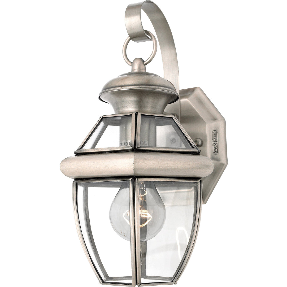 Quoizel NY8315P Newbury Outdoor Wall Lantern Wall Mount Lighting, 1-Light, 150 Watt, Pewter (12"H x 7"W)