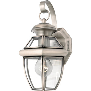 Quoizel NY8315P Newbury Outdoor Wall Lantern Wall Mount Lighting, 1-Light, 150 Watt, Pewter (12"H x 7"W)