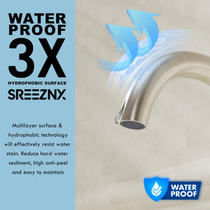 Bathroom Sink Faucet 3 Hole, 8 Inch Widespread Bathroom Faucets, Sink Faucet Brushed Nickel with Pop-up Drain & Hose