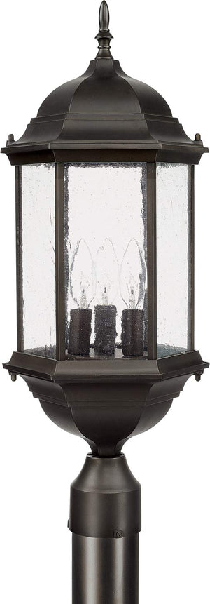 Capital Lighting 9837OB Main Street 3 Light Outdoor Post Lantern Old Bronze