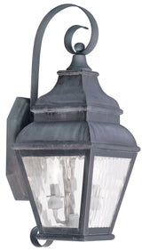 Livex Lighting 2602-61 Exeter 2-Light Outdoor Wall Lantern, Charcoal