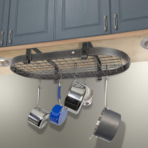 Enclume PR12WG HS 37" Low Ceiling Oval Pot Rack w/ 18 Hooks HS