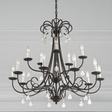 Livex Lighting 40879-05 Transitional 15 Light Foyer Chandelier from Daphne Collection Finish, Polished Chrome