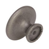 Amerock Cabinet Knob Weathered Nickel 1-3/4 inch (44 mm) Diameter Inspirations 1 Pack Drawer Knob Cabinet Hardware