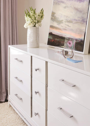 Amerock Cabinet Pull Polished Chrome 5-1/16 inch (128 mm) Center-to-Center Riva 1 Pack Drawer Pull Drawer Handle Cabinet Hardware