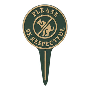 Whitehall 10597 - Please Be Respectful Dog Courtesy Lawn Stake