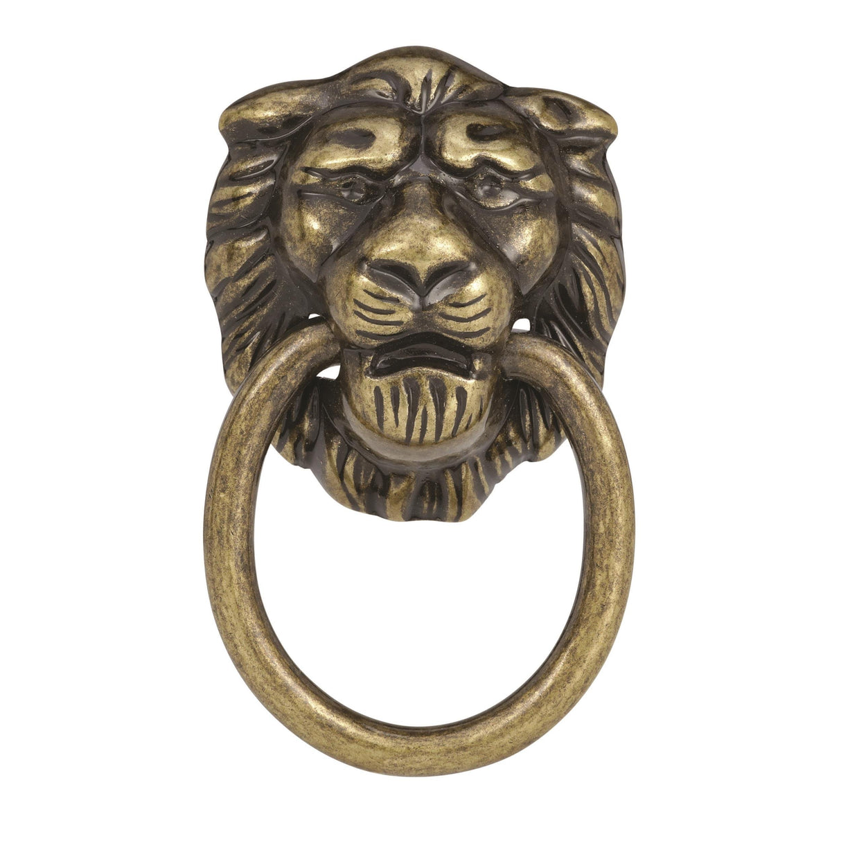 Amerock Traditional Classics Lion Head Ring Pulls - Antiqued Brass