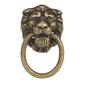 Amerock Traditional Classics Lion Head Ring Pulls - Antiqued Brass