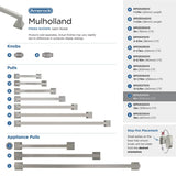 Amerock Appliance Pull Satin Nickel 8 inch (203 mm) Center to Center Mulholland 1 Pack Drawer Pull Drawer Handle Cabinet Hardware