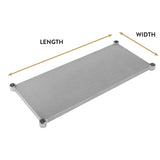 John Boos GSK8-3060 Galvanized Steel Additional/Add-On Work Table Lower Shelf/Undershelf (Shelf Only), 60"L x 30"W