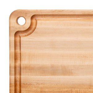 John Boos MPL2015125-FH-GRV Prestige Maple Wood Cutting Board for Kitchen Prep, 20 x 15 Inches, 1.25 Inches Thick Edge Grain Charcuterie Block with Juice Grooves 20X15X1.25 MPL-EDGE GR-PRESTIGE-