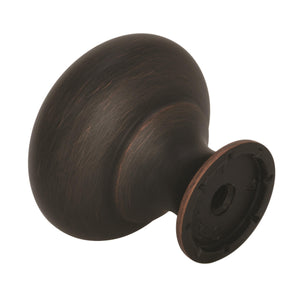 Amerock Cabinet Knob Oil Rubbed Bronze 1-1/4 inch (32 mm) Diameter Everyday Heritage 1 Pack Drawer Knob Cabinet Hardware