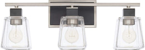 Capital Lighting 125231BT-445 Tux 3 Light Vanity Black Tie