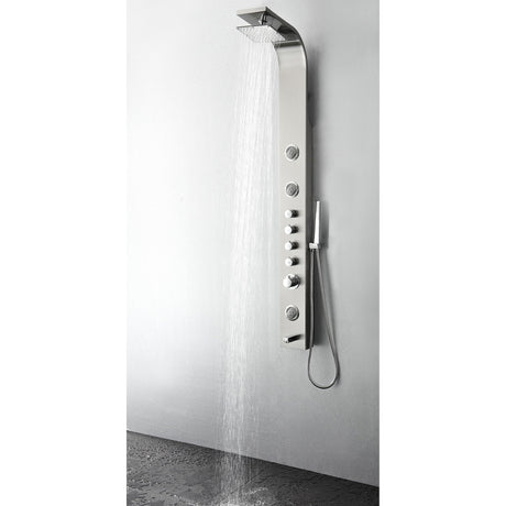 Fresca FSP8009BS Fresca Geona Stainless Steel (Brushed Silver) Thermostatic Shower Massage Panel