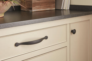 Amerock Cabinet Pull Matte Black 5-1/16 inch (128 mm) Center to Center Inspirations 1 Pack Drawer Pull Drawer Handle Cabinet Hardware