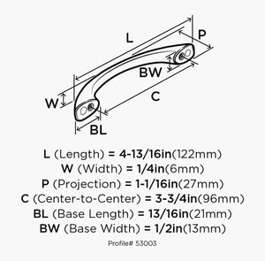 Amerock Cabinet Pull Oil Rubbed Bronze 3-3/4 inch (96 mm) Center to Center Vaile 10 Pack Drawer Pull Drawer Handle Cabinet Hardware
