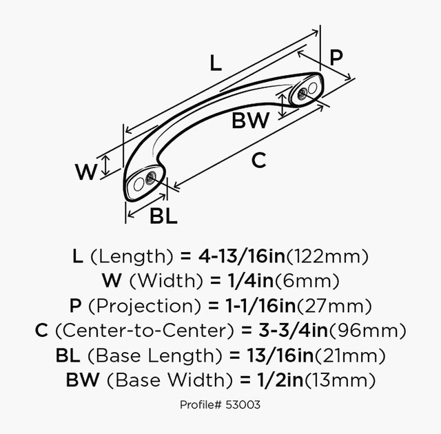 Amerock Cabinet Pull Oil Rubbed Bronze 3-3/4 inch (96 mm) Center to Center Vaile 10 Pack Drawer Pull Drawer Handle Cabinet Hardware