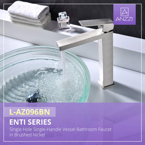 ANZZI L-AZ096 Enti Series Single Hole Single-Handle Vessel Bathroom Faucet in Polished Chrome