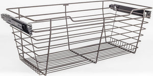 Hardware Resources POB1-162911ORB Dark Bronze Closet Pullout Basket with Slides 16