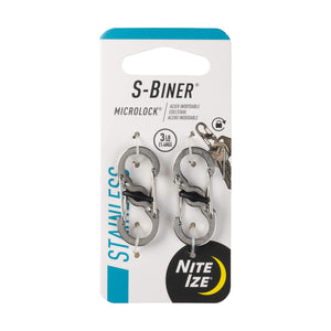 Nite Ize S-Biner MicroLock Aluminum, Locking Keychain Carabiner, 5 Pack, Assorted Colors