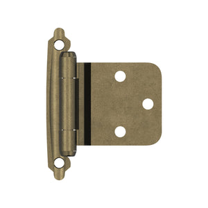 Amerock Cabinet Hinge Variable Overlay Hinge with Reverse Bevel Burnished Brass 2 Pack Self-Closing Hinge Cabinet Door Hinge