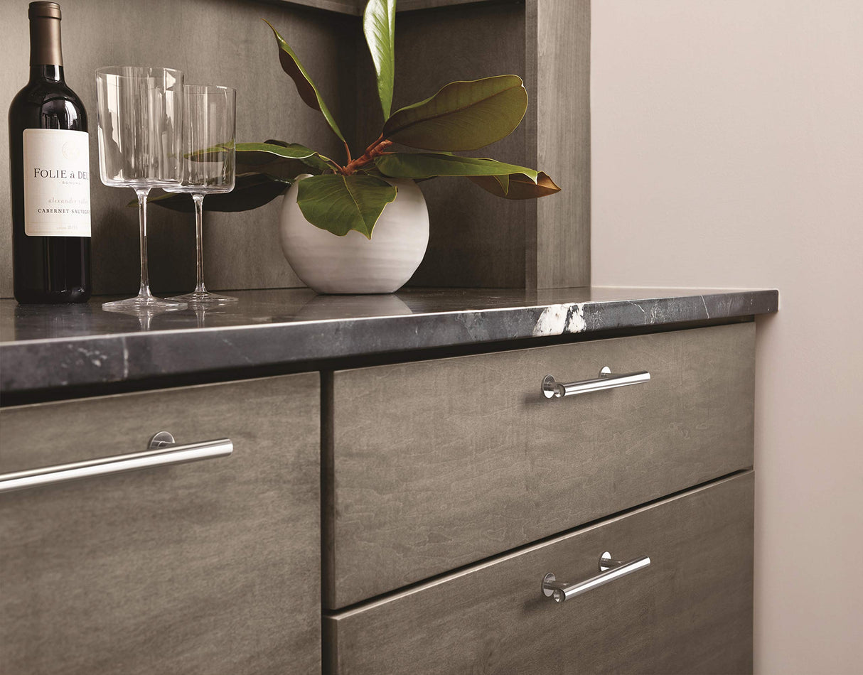 Amerock Cabinet Pull Polished Chrome 3-3/4 inch (96 mm) Center-to-Center Radius 1 Pack Drawer Pull Cabinet Handle Cabinet Hardware
