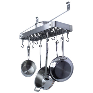 Enclume PR8BF-24 SS 24" Bookshelf Rack w/Straight Arms & 12 Hooks SS