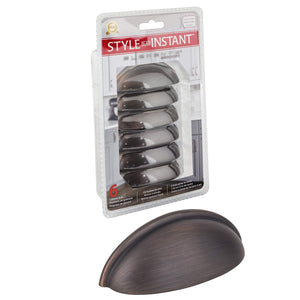Elements 2981DBAC-R 3" Center-to-Center Brushed Oil Rubbed Bronze Florence Retail Packaged Cabinet Cup Pull