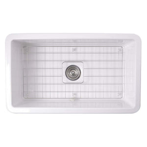 Nantucket Sinks 32-Inch Undermount Fireclay Kitchen Sink Wellfleet-3218W