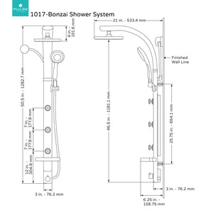 PULSE ShowerSpas 1017-S Bonzai Silver Aluminum Shower System