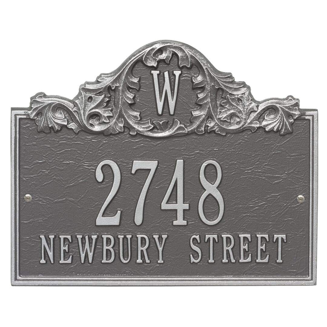 Whitehall 1104PS - Personalized Acanthus Monogram Plaque - Wall - 3 line
