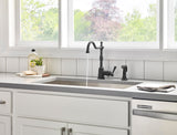 Gerber D401157BS Satin Black Opulence Single Handle Kitchen Faucet