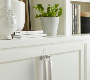 Amerock Cabinet Pull Satin Nickel 6-5/16 inch (160 mm) Center-to-Center Stature 1 Pack Drawer Pull Cabinet Handle Cabinet Hardware