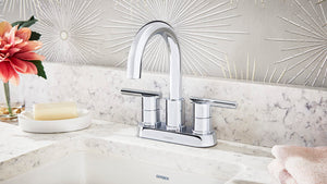 Gerber D307058 Parma Two Handle Centerset Bathroom Faucet With Metal Touch DOWN...