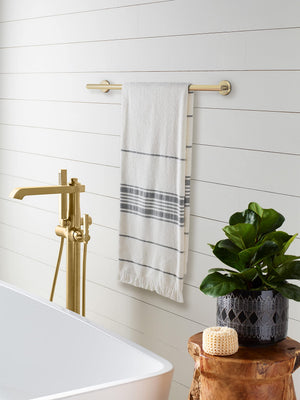 Amerock BH26544BBZ Golden Champagne Towel Bar 24 in (610 mm) Towel Rack Arrondi Bathroom Towel Holder Bathroom Hardware Bath Accessories