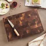 John Boos WAL-CCB1812-175 Walnut Wood Edge Grain Reversible Cutting Board, 18 x 12 1.75 Inches 18X12X1.75 WAL-END GR-GRIPS