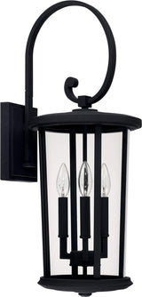 Capital Lighting 926731BK Howell 3 Light Outdoor Wall Lantern Black