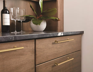 Amerock Cabinet Pull Champagne Bronze 3-3/4 inch (96 mm) Center-to-Center Radius 1 Pack Drawer Pull Cabinet Handle Cabinet Hardware