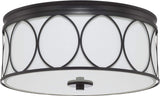 Capital Lighting 225131MB-683 Rylann 3 Light Flush Mount Matte Black