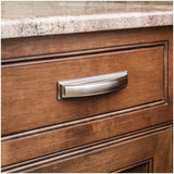 Jeffrey Alexander 436-128DBAC 128 mm Center-to-Center Brushed Oil Rubbed Bronze Square Annadale Cabinet Cup Pull