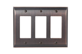 Amerock Wall Plate Oil Rubbed Bronze 3 Rocker Switch Plate Cover Candler 1 Pack Decora Wall Plate Light Switch Cover