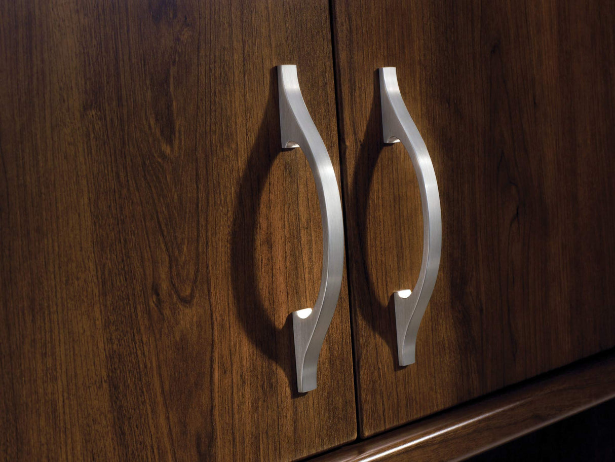 Amerock Cabinet Pull Satin Nickel 3-3/4 inch (96 mm) Center to Center Conrad 1 Pack Drawer Pull Drawer Handle Cabinet Hardware
