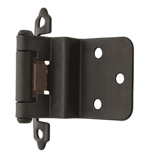 Amerock Cabinet Hinge 3/8 inch (10 mm) Inset Hinge with Variable Overlay Matte Black 2 Pack Self-Closing Hinge Face Mount Hinge Cabinet Door Hinge
