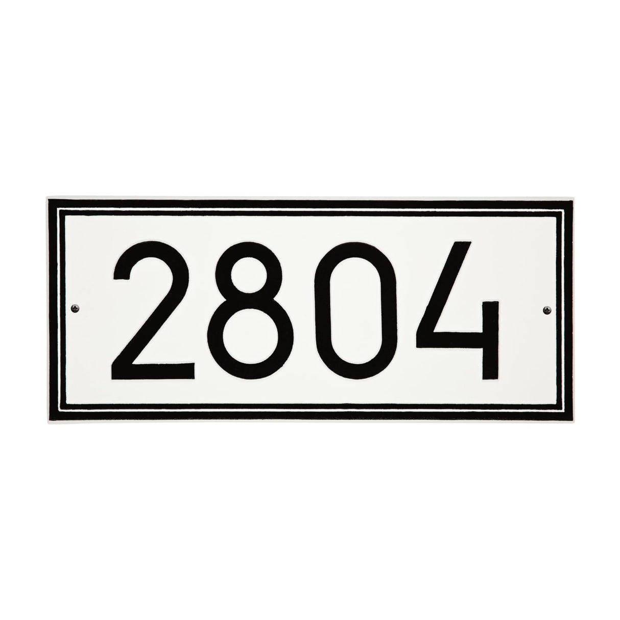 Whitehall 3905WH - Double Line Modern Font Rectangle Plaque, Estate Wall 1-line