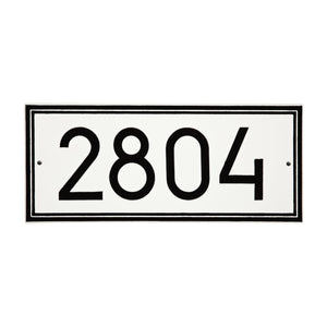 Whitehall 3905WH - Double Line Modern Font Rectangle Plaque, Estate Wall 1-line
