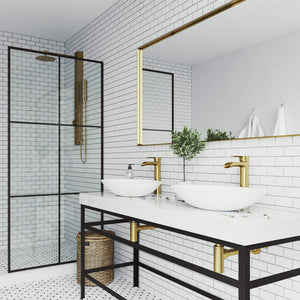 VIGO Niko 10.5 inch H Single Hole Single Handle Bathroom Faucet in Matte Gold - Vessel Sink Faucet VG03024MG