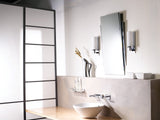 Ginger Surface 12" Tempered Glass Bathroom Shelf with Towel Bar - 2819RT-12/PC - Polished Chrome