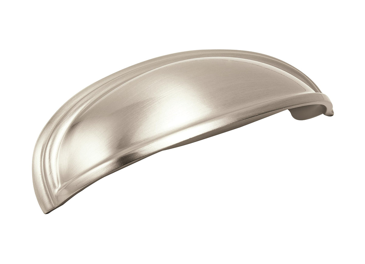 Amerock Cabinet Cup Pull Satin Nickel 3 inch. (76 mm) & 4 inch. (102 mm) Center to Center Ashby 1 Pack Drawer Pull Drawer Handle Cabinet Hardware